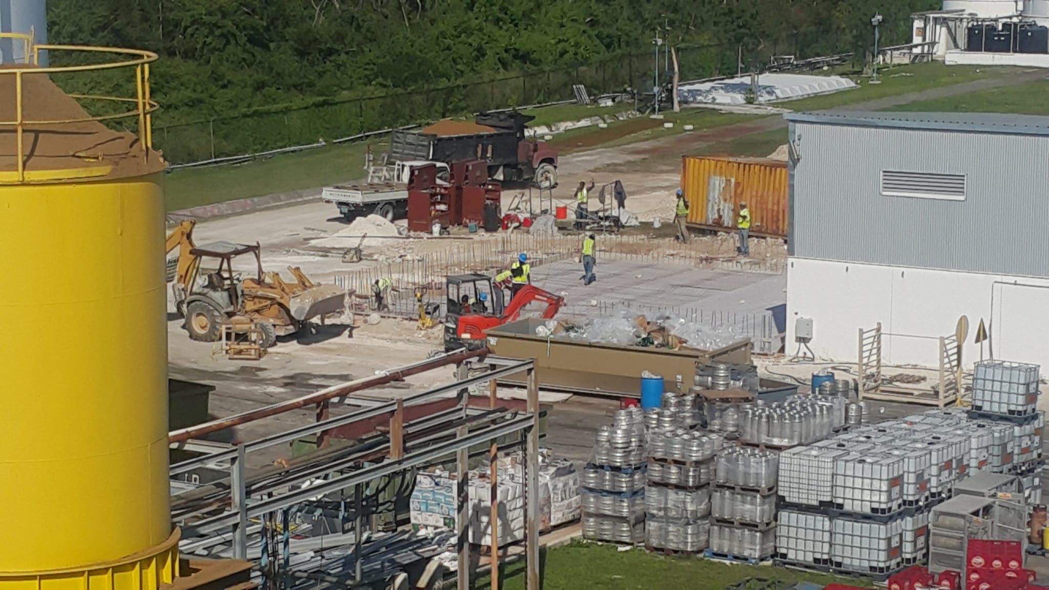 Active industrial construction site