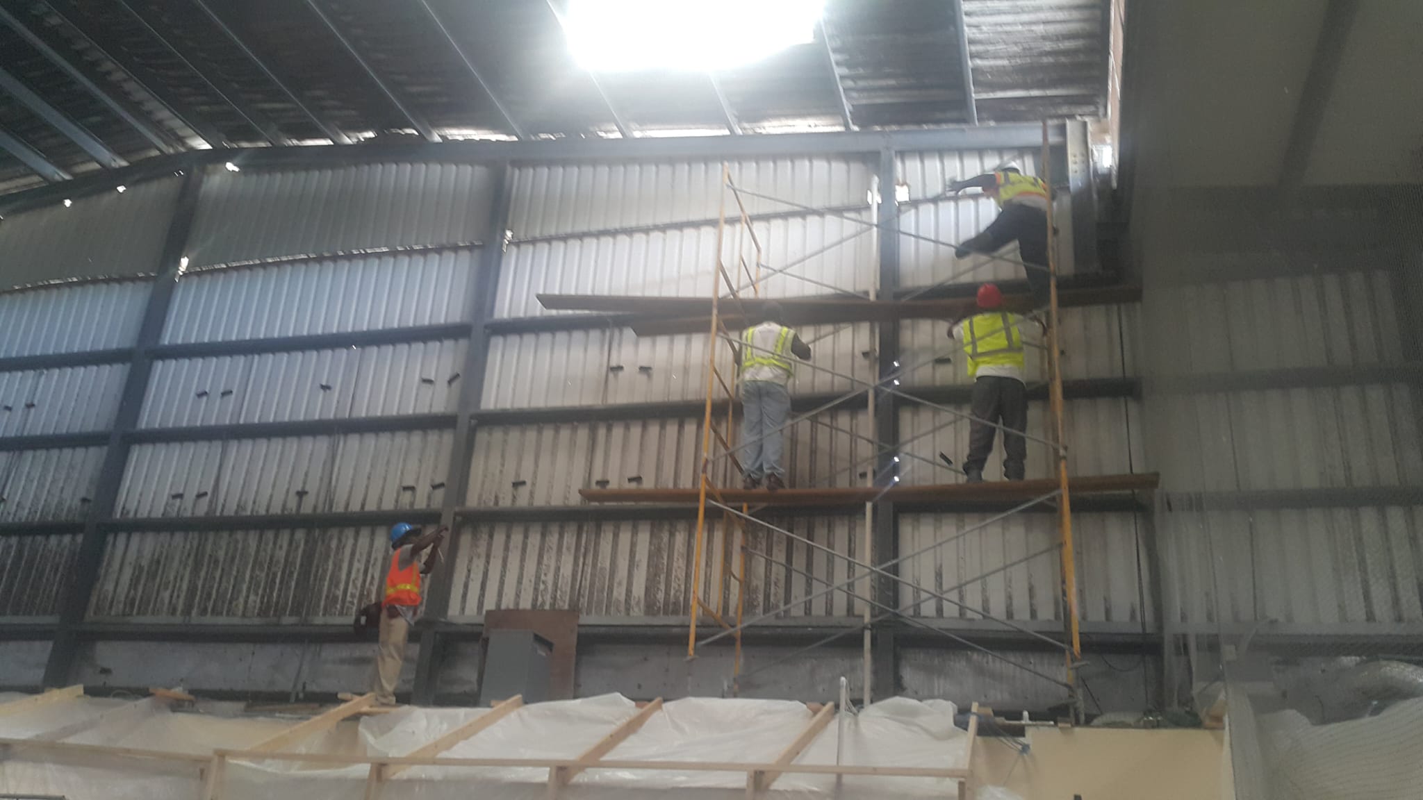 Interior construction within a metal building